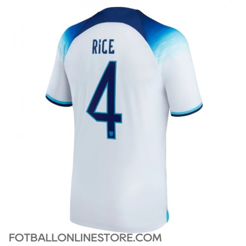 Billige England Declan Rice #4 Hjemmetrøye VM 2022 Kortermet